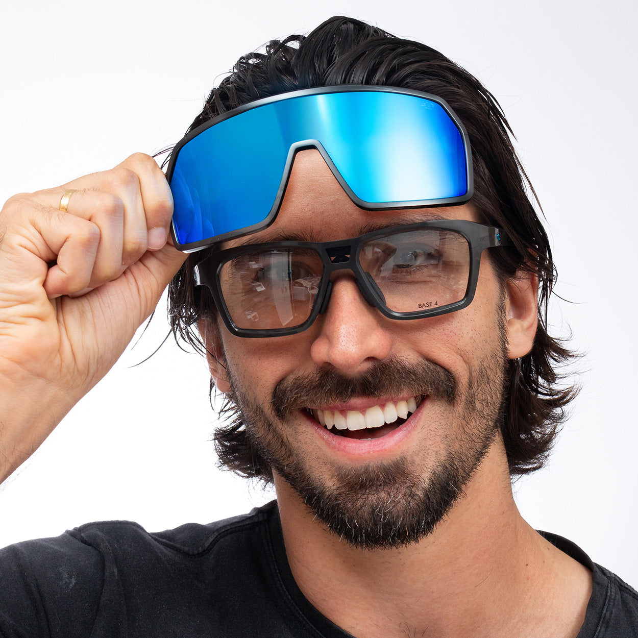 Óculos Ciclismo com Clip HB Presto Blue